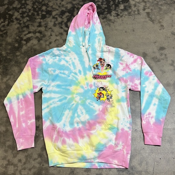 Dim Mak x Powerpuff Girls - Townsville Hoodie - Pastel Swirl  Women Tie Dye - Picture 3 of 5